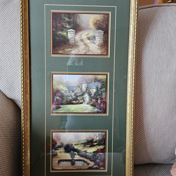 Thomas Kinkade 1998 Framed Autumn Gate & Beyond With Certificate Of Authenticity - Picture 2 of 11